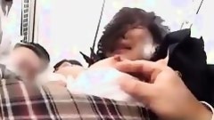 schoolgirl gets mouth fucked in a bus